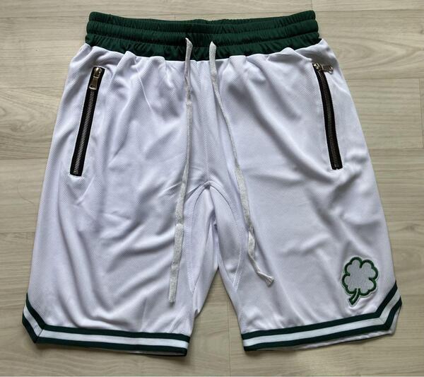 ★未使用品 NBA ボストン・セルティックス CELTICS バスケットボール バスパン ショーツ ユニフォーム バスケ ジャージ ハーフパンツ L 白