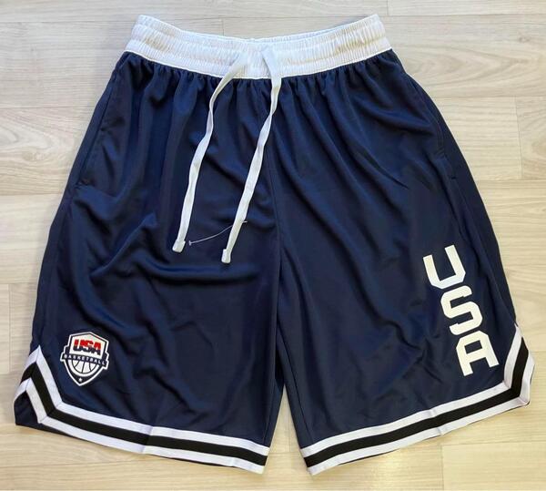 ★新品 バスケットボール USA代表 ドリームチーム DREAMTEAM バスパン ショーツ ユニフォーム NBA バスケ ジャージ ハーフパンツ XL 美品