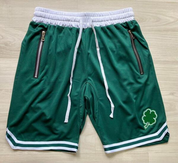 ★未使用品 NBA ボストン・セルティックス CELTICS バスケットボール バスパン ショーツ ユニフォーム バスケ ジャージ ハーフパンツ L 緑