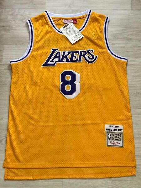 未使用品 NBA LAKERS コービー BRYANT #8 ★ ロサンゼルス・レイカーズ ユニフォーム ゲームシャツ ジャージ 刺繍 タンクトップ XL 新品