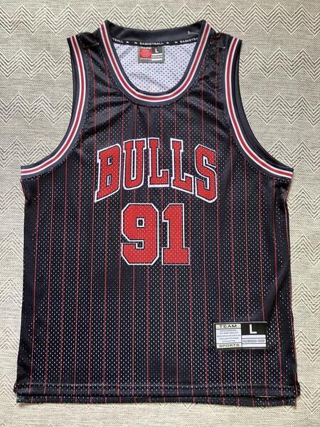 ★未使用品 NBA RODMAN #91 デニス・ロッドマン BULLS シカゴ・ブルズ ユニフォーム ゲームシャツ バスケ ジャージ ジョーダン ジョーダン