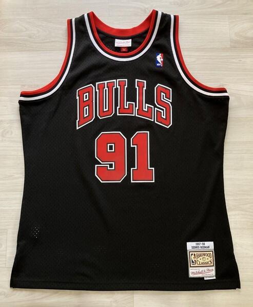 NBA BULLS RODMAN #91 デニス・ロッドマン Mitchell&Ness ミッチェルアンドネス シカゴ・ブルズ ユニフォーム 当時物 ジョーダン