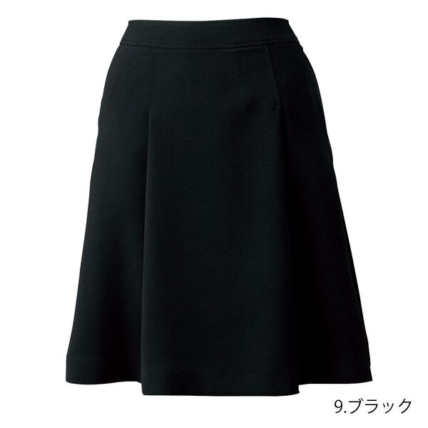 【新品】Folk_13号_ソフトプリーツスカート(9:黒/ブラック)FS45887/フォーク/かわいい会社事務服/おしゃれOL制服