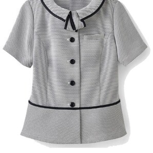 【新品】SELERY_15号_半袖オーバーブラウス(ブラック)50340/セロリー/かわいい会社事務服/おしゃれOL制服