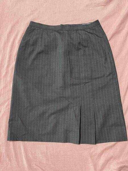 ※Cランク※【中古】ALPHAPIER_タイトスカート11号/AR3819-1/ストライプ/チャコールグレー/おしゃれOL制服/かわいい会社事務服