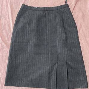 ※Dランク※【中古】ALPHAPIER_タイトスカート11号/AR3819-1/ストライプ/チャコールグレー/おしゃれOL制服/かわいい会社事務服