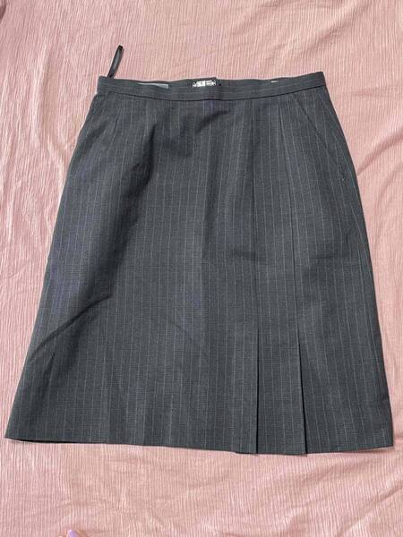 ※Bランク※【中古】ALPHAPIER_タイトスカート13号/AR3819-1/ストライプ/チャコールグレー/おしゃれOL制服/かわいい会社事務服