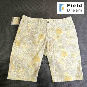 ONWARD JIYUGAOKA ショートパンツ 総柄 花柄 L ボタニカル ストレッチ W調整可 W80~89cm field dream