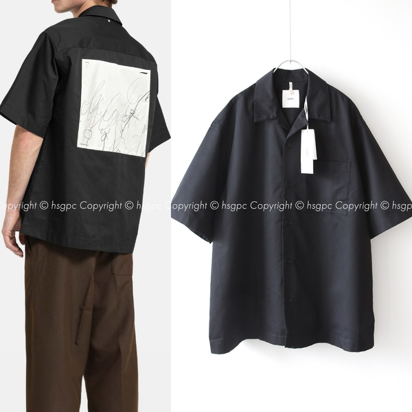 【定価6.6万】新品 OAMC KURT SHIRT シルク パッチ オープンカラー オーバーサイズ シャツ ブラウス オーエーエムシージルサンダーDesigner