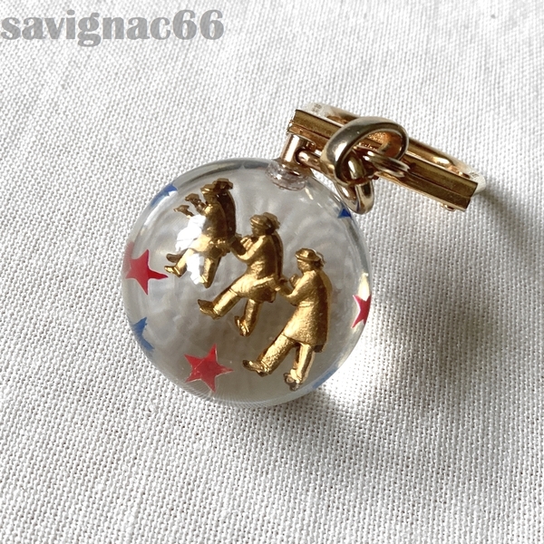 60年代 フレンチキーホルダー ブルボン RIPOLIN 球体 塗料 ペンキ ★ 60s フランス vintage ピカソ 画材 ポップアート アンティーク レトロ