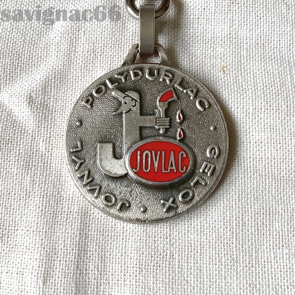 60年代 フレンチキーホルダー メタル オジス JOVLAC ペンキ ペイント 塗料 AUGIS ★ 60s フランス vintage アンティーク 当時物 画材 雑貨