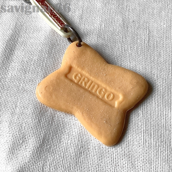 60年代 フレンチキーホルダー GRINGOIRE シュガービスケット クッキー★60s フランス vintage アンティーク レトロ ミニチュア お菓子 雑貨