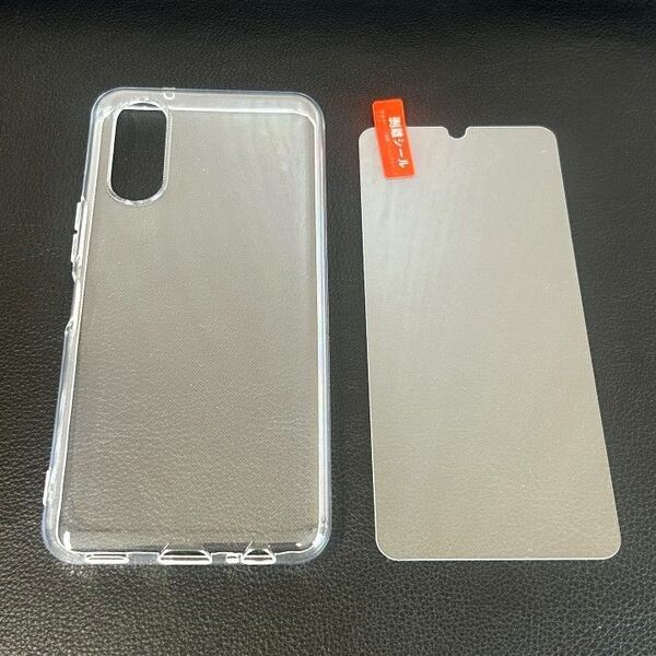 2点セット arrows We2 F-52E FCG02 クリアケース+画面保護ガラス TPU 透明 クリア 画面保護 9H シンプル カバー ソフトケース アローズ