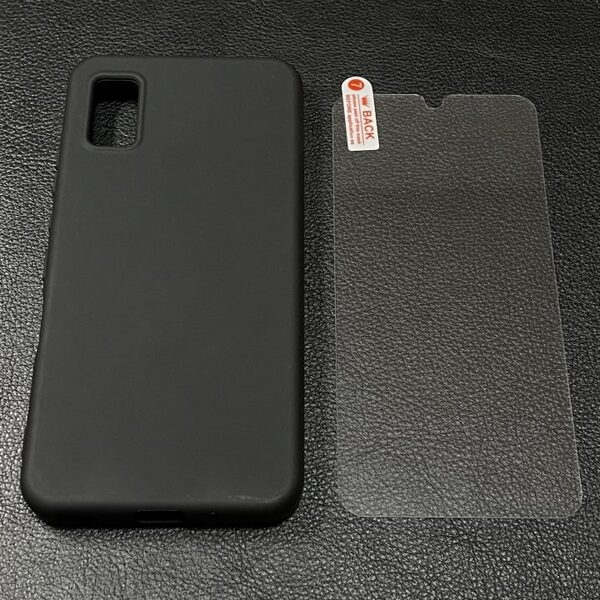【2点セット】AQUOS wish/wish2(アクオス ウィッシュ)ブラックケース+強化ガラスフィルム 画面保護 ケース 9H TPUケース シンプル