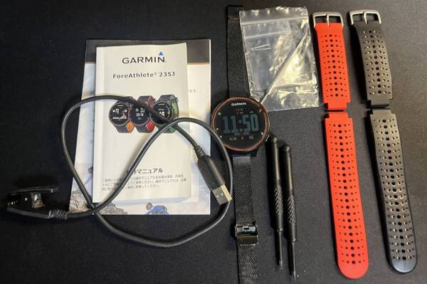 GPS機能付きスマートウオッチ GERMIN ガーミン fore athlete 235J+ステンレスメッシュ社外バント
