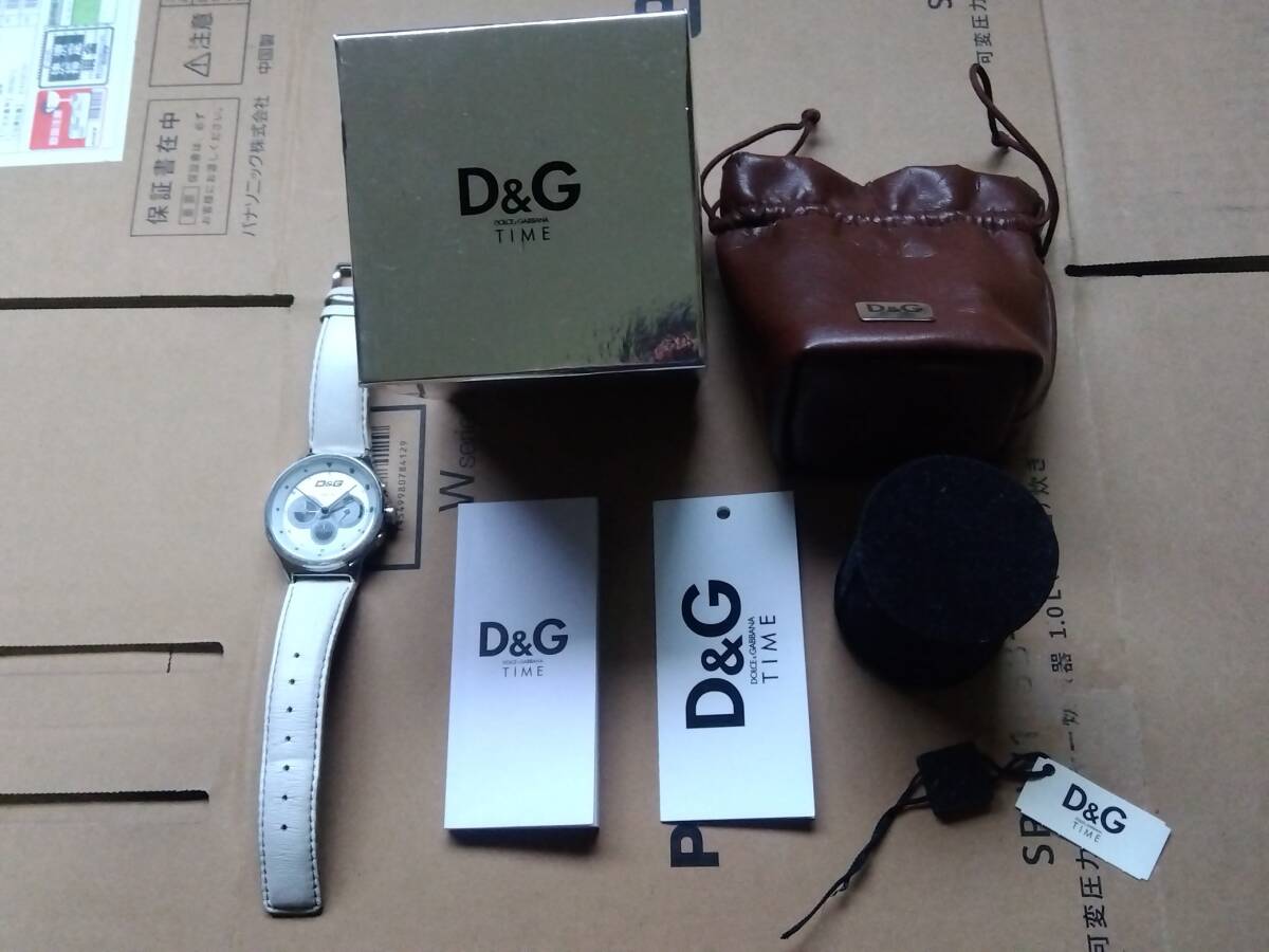 ♥️ 動作品 D&G クロノグラフ 腕時計 ブラック　ステンレス　シルバー Yahoo!オークション -「ドルガバ 時計」(男性用) (ドルチェ