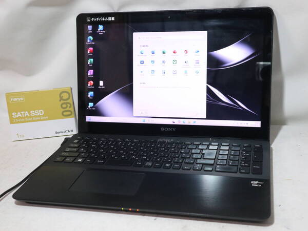 ★ FULL HD ★ VAIO Fit Core i7 ★ タッチパネル★ win 11 ≪ 爆速仕様 ≫メモリ12G /SSD1TB(新品)/WebCam/ WiFi/Blu-ray/office2024