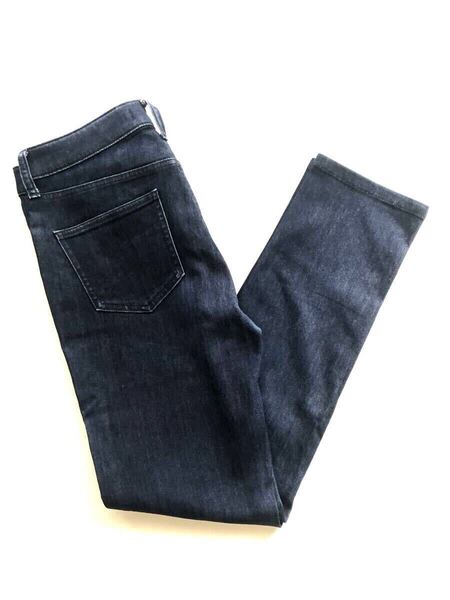 ★200円クーポン使用可 カイハラデニム【UNIQLO】スリムストレート デニムパンツ サイズ:26(ウエスト66㎝)ネイビー 濃紺 ユニクロ