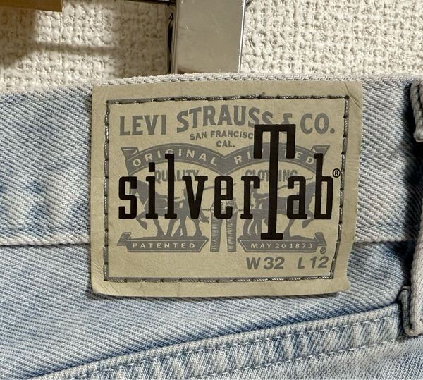 試着のみ美品!リーバイス シルバータブ LOOSE ショーツW32/LEVI'S SILVERTAB LOOSE デニムパンツ ルーズ/バギー BAGGY 578 478