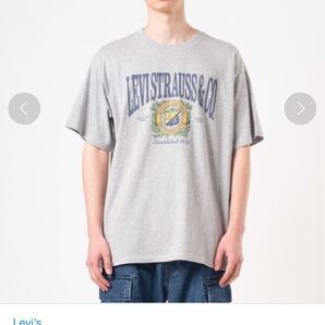 定価4400円!新品!リーバイス 2025年新作 Tシャツ グレー XL LEVI'S/シルバータブ silvertab loose baggy デニム パンツ ジャケット