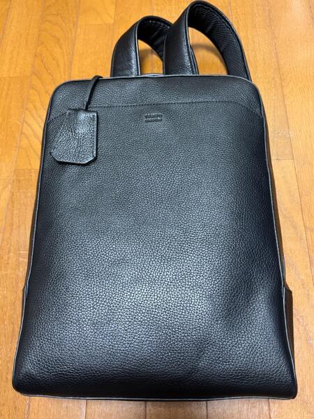 タケオキクチ フルベジタブルレザー バッグ ブラック 2way G87-01073