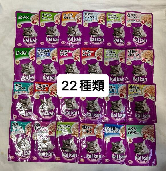 70g×24個【味わいチキンお魚まぐろ4種のおいしさ海の幸ミックスなど】いろいろセット カルカンパウチ 成猫用総合栄養食ウェットフード