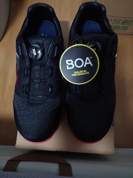 ミズノ安全靴 boa 26.5 黒/赤 未使用品 新品