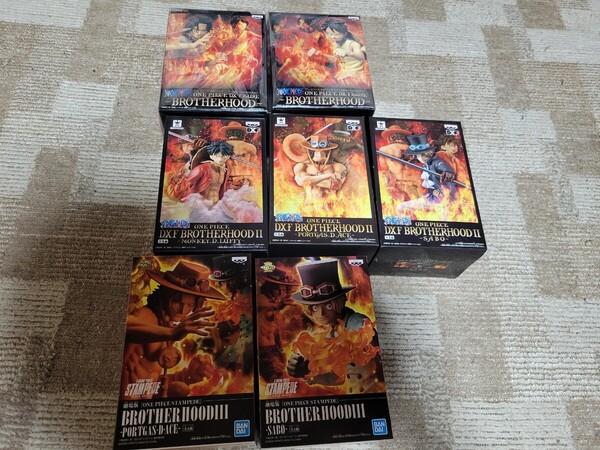 未開封 ONE PIECE ワンピース DXF BROTHERHOOD I II Ⅲ ルフィ エース サボ フルセット まとめて 一番くじ
