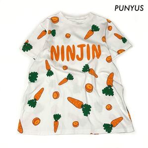 【送料無料】PUNYUS プニュズ★フード総柄Tシャツ ニンジン
