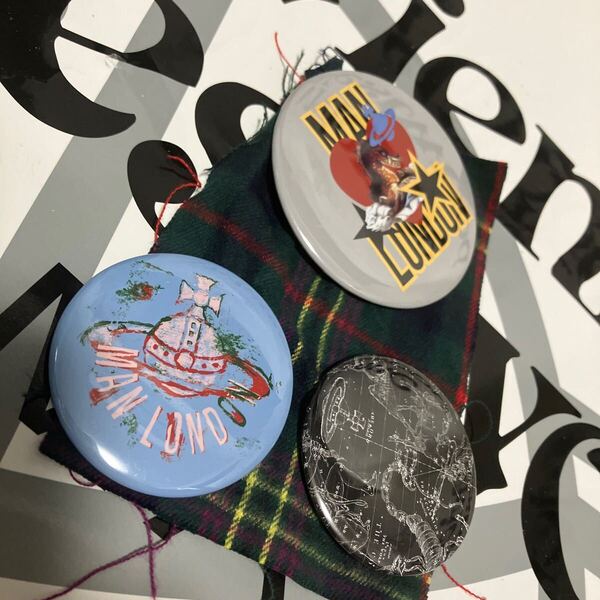 送料込●新品●Vivienne Westwood 缶バッチ3点セット 定番オーブ 星座 ポップ MAN LONDON ヴィヴィアンウエストウッド ビビアン