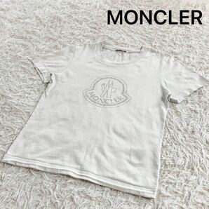 本物 正規品 MONCLER ラインストーン ロゴプリント 半袖 Tシャツ モンクレール MAGLIA GIROCOLLO SS TSHIRT SS T-SHIRT マグリア ホワイト