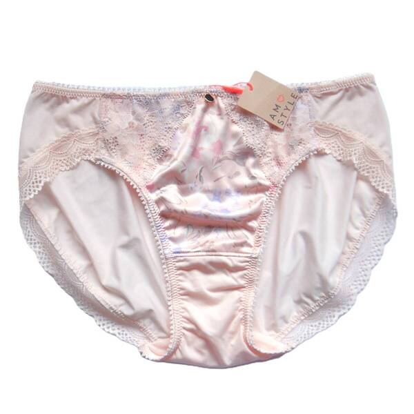 Triumph/AMOSTYLE ウォーターカラー ショーツ M トリンプ/アモスタイル 水彩画調の花柄サテンプリント パンツ ピンク新品送料込 定価\1,650
