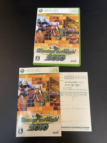 送料無料 Xbox360★ウイニングポストワールド 2010★used☆Winning post World 2010☆import Japan