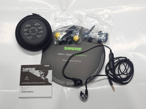 SHURE シュア AONIC 4 高遮音性イヤホン SE42HYBK+UNI-A ブラック 美品