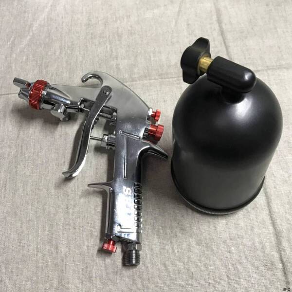 エアースプレーガン 重力式 口径1.3mm カップ容量 400CC SK11 エアスプレーガン エアブラシ 送料無料 DIY 塗装