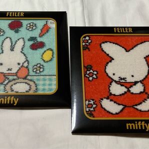 新品未開封 フェイラー ミッフィー×フェイラー コラボ ハンカチ 2枚セット★ミッフィー アニバーサリー&ブランチタイム FEILER