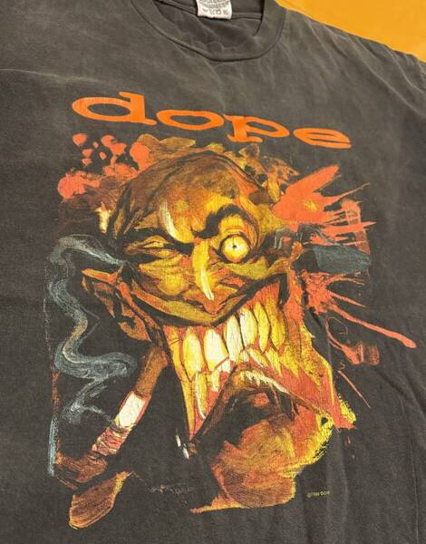 雰囲気◎ 90s XL dope ドープ メタルバンド バンt 黒 ビンテージ 古着 made in USA