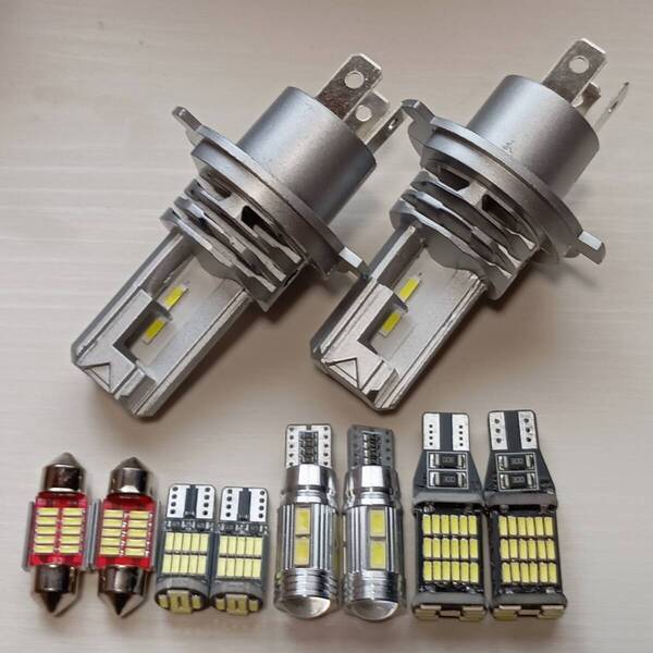 最強!NHP160V プロボックス 超爆光! H4 LED ZESヘッドライト バックランプ ナンバー灯 ポジション 10個セット /h4/45/10/26/t31