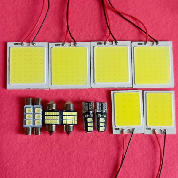 デリカ D5 CV5W 前期 CV2W 前期 超爆光! T10 LED ルームランプ COB 全面発光 12個セット ホワイト 三菱 /c48/c24/6/f3/t28