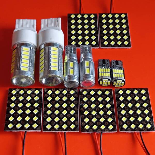 100系 ランドクルーザー 超爆光!T10 LED ルームランプ バックランプ ナンバー灯 COB全面発光 12個セット トヨタ /c48/c24/33/10/26