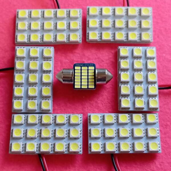 ANH20W ANH25W GGH20W GGH25W アルファード後期 超爆光! T10 LED ルームランプ 7個セット トヨタ /s15/t28