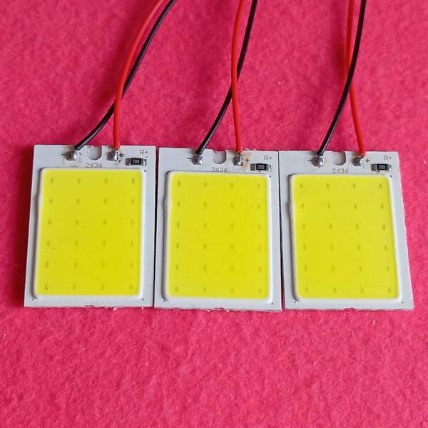 200系 ハイエース 5型 DX 標準 超爆光! T10 LED ルームランプ COB 全面発光 3個セット ホワイト トヨタ /c24
