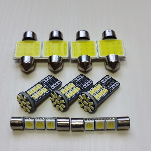 VAB WRX STI 超爆光 T10 LED ルームランプ ナンバー灯 9点セット ホワイト スバル /34/t31/f3