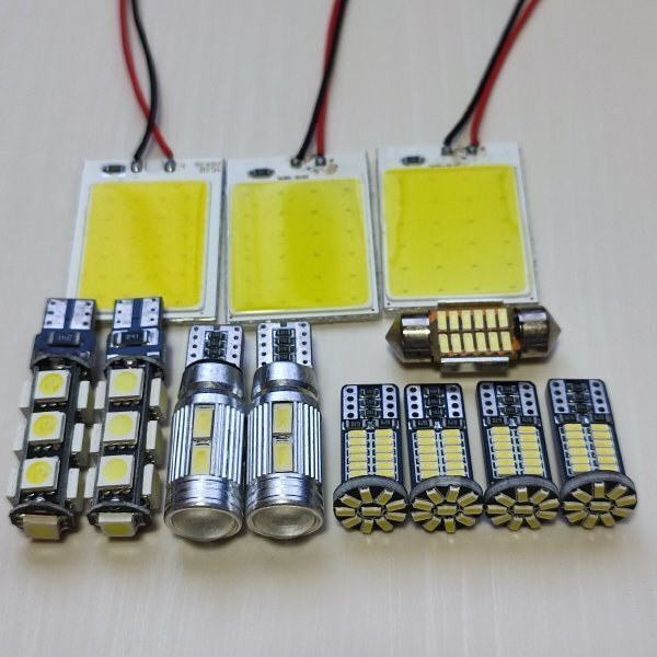 GSA/ACA33/38W ヴァンガード 爆光! T10 LED ルームランプ ポジション ナンバー灯 バックランプ 12個セットホワイトトヨタ/10/13/34/t28/s24