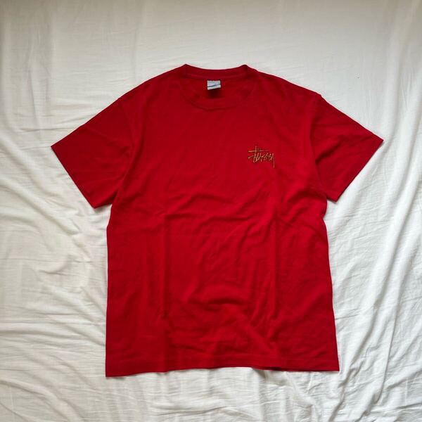 old stussy 00s 銀タグ Tシャツ Lサイズ シングルステッチ 半袖 ロゴプリント アメカジストリートヴィンテージUSA製ステューシー