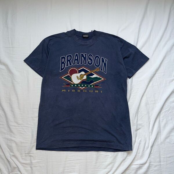 90s フルーツオブザルーム ヴィンテージ シングルステッチ Lサイズ 半袖 00s Tシャツ 古着 コットン ネイビー アメカジ ストリート