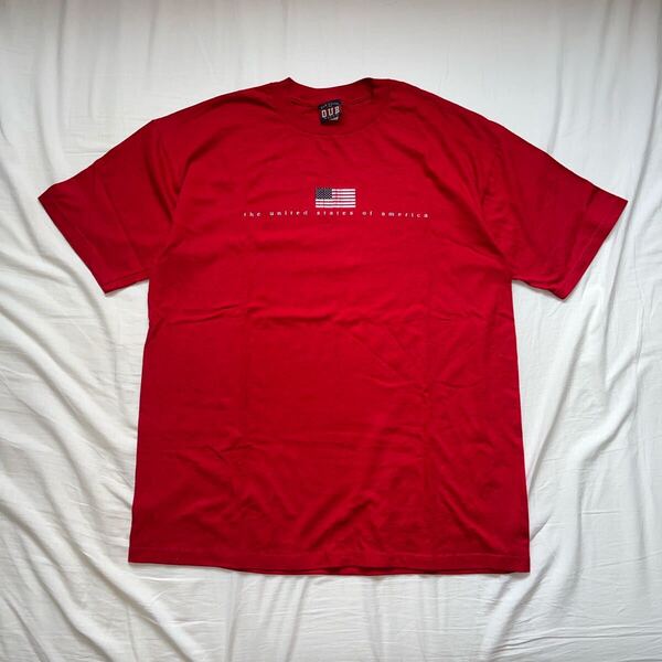 古着 Tシャツ アメリカ 国旗 レッド Lサイズ ヴィンテージ コットン ストリート アメカジ 90s 00s プリント ビックシルエット