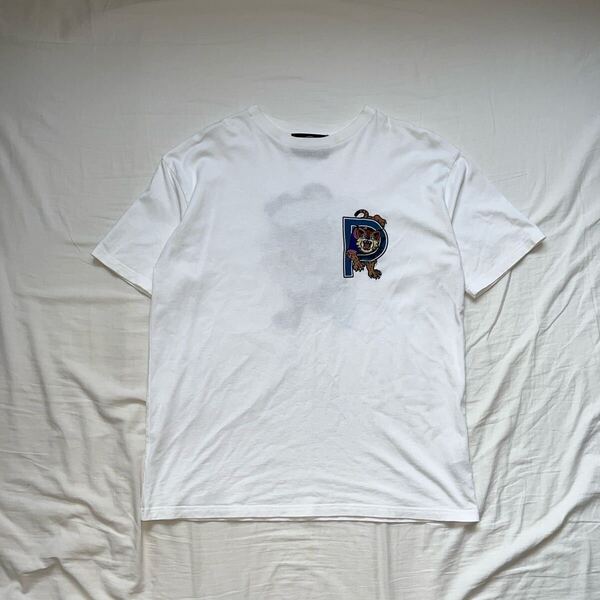 古着 パリサンジェルマン ホワイト 半袖 Tシャツ 刺繍 サッカー ヨーロッパ アメカジ ストリート ゲームシャツ Tシャツ 白T