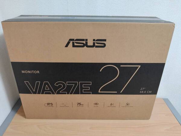 新品未開封品 ASUS TeK 27型広視野角IPSフルHD液晶ディスプレイ VA27EQSBY/1920×1080/HDMIアナログRGB/画面回転高さ調整/ブルーライト減軽