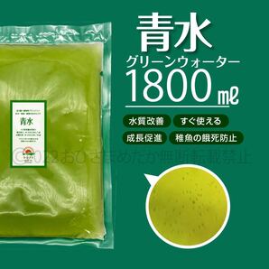 送料無料【青水 グリーンウォーター 1800ml】メダカ めだか 稚魚 クロレラ ミジンコ ゾウリムシ PSB 針子にどうぞ スポイト付き